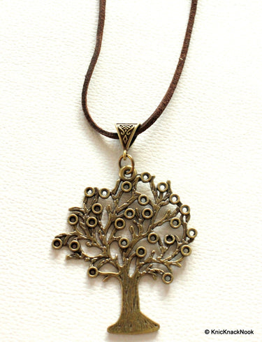 Bronze Tree Pendant Necklace
